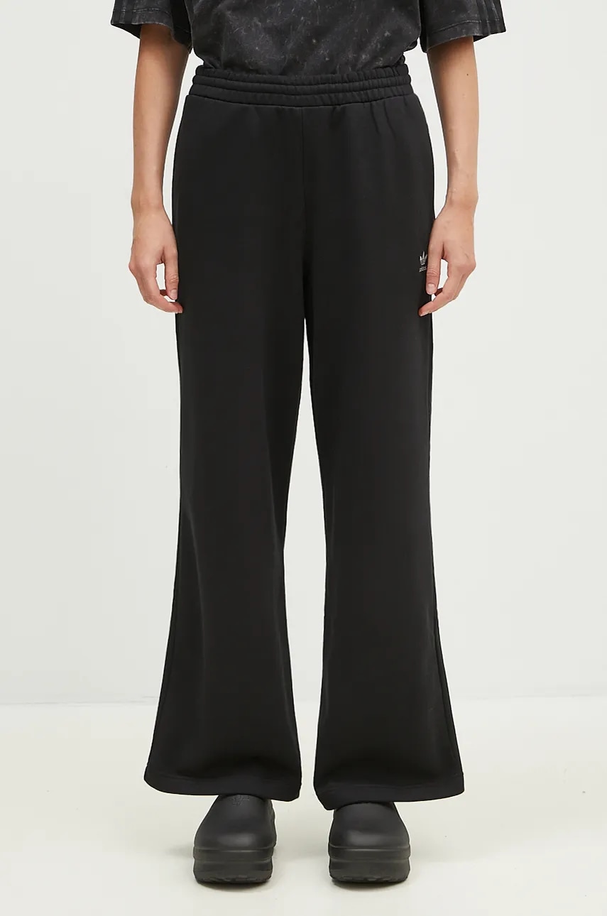 adidas Originals spodnie dresowe Femme Galore Wideleg Fleece Pants kolor czarny gładkie JN3030
