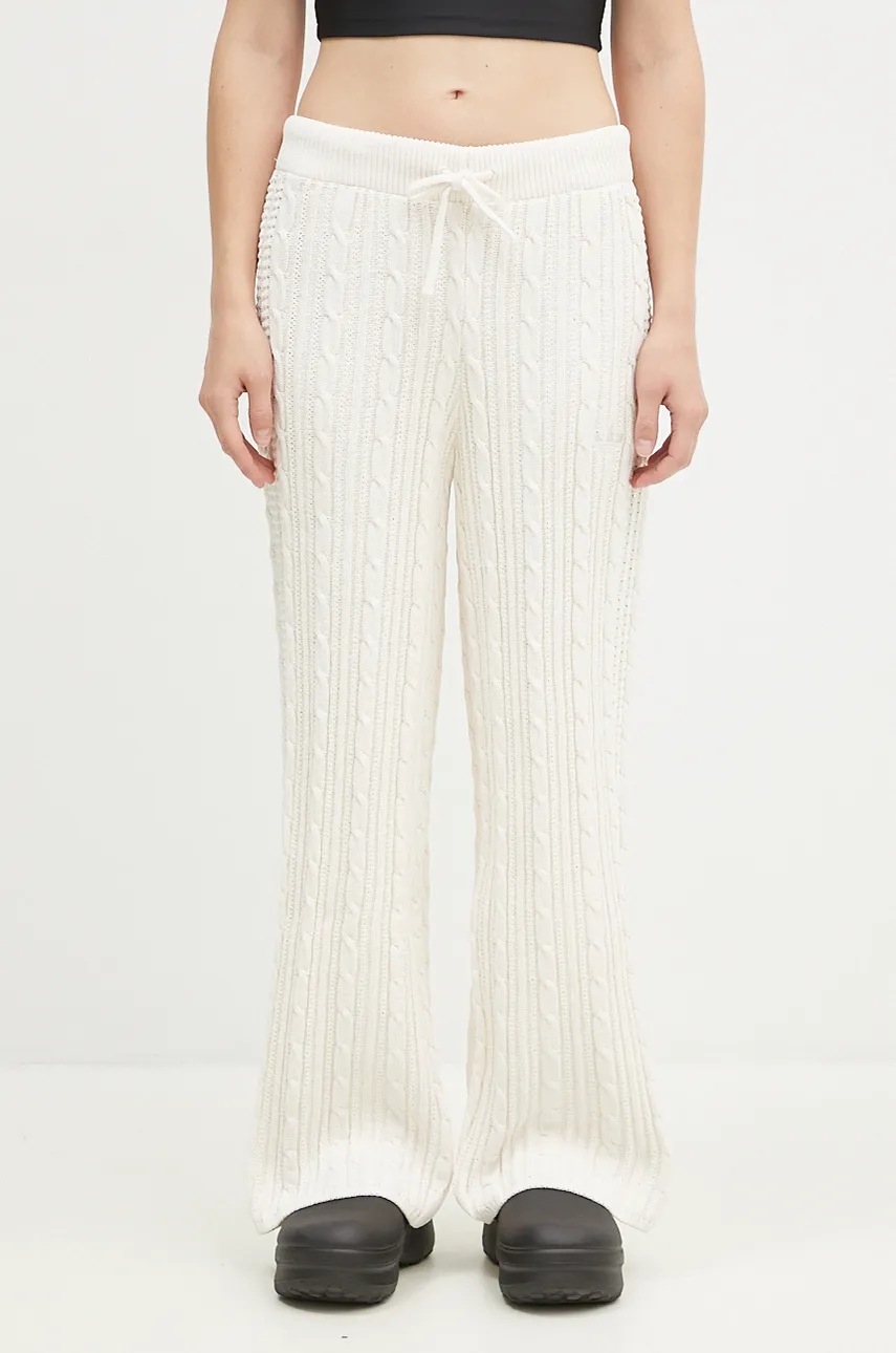 adidas Originals pantaloni de trening KNTD Jogger culoarea bej, neted, JN7658
