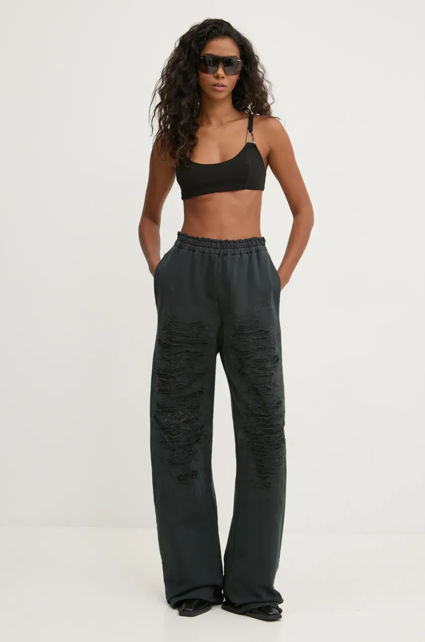 Хлопковые спортивные штаны MM6 Maison Margiela однотонные S62KB0214.M25004 Хлопковые спортивные штаны MM6 Maison Margiela однотонные S62KB0214.M25004