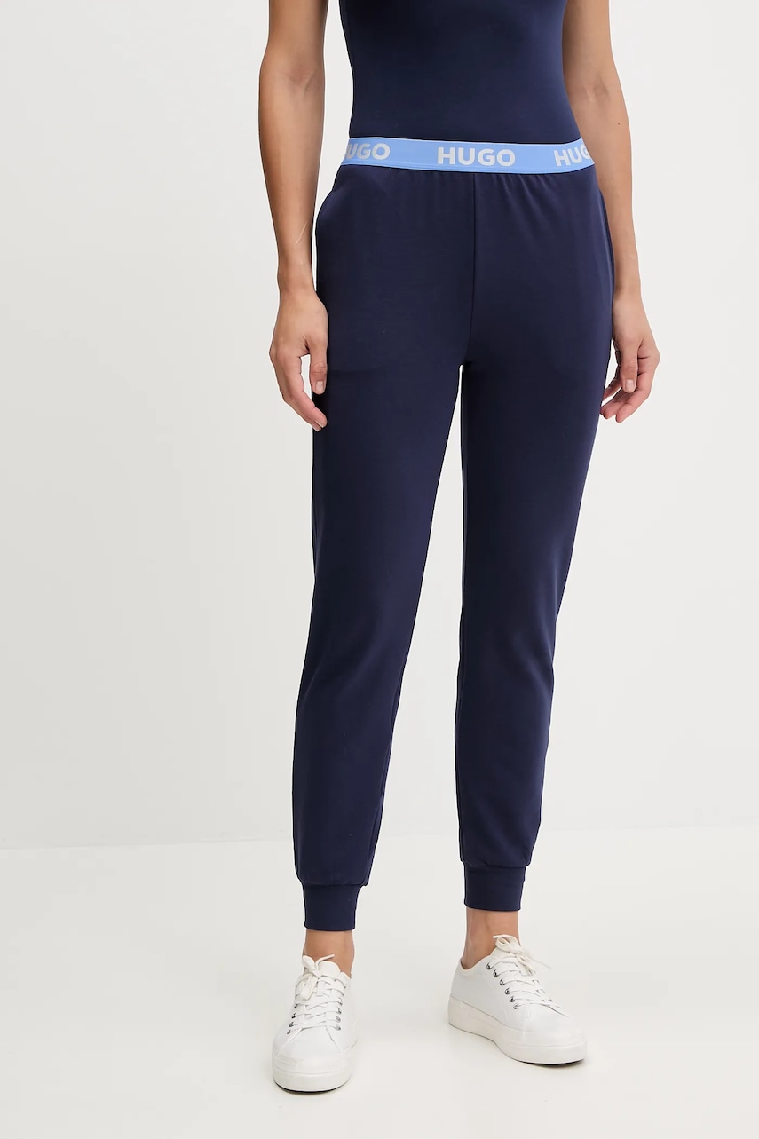 HUGO pantaloni de lounge culoarea roz, uni, 50520499