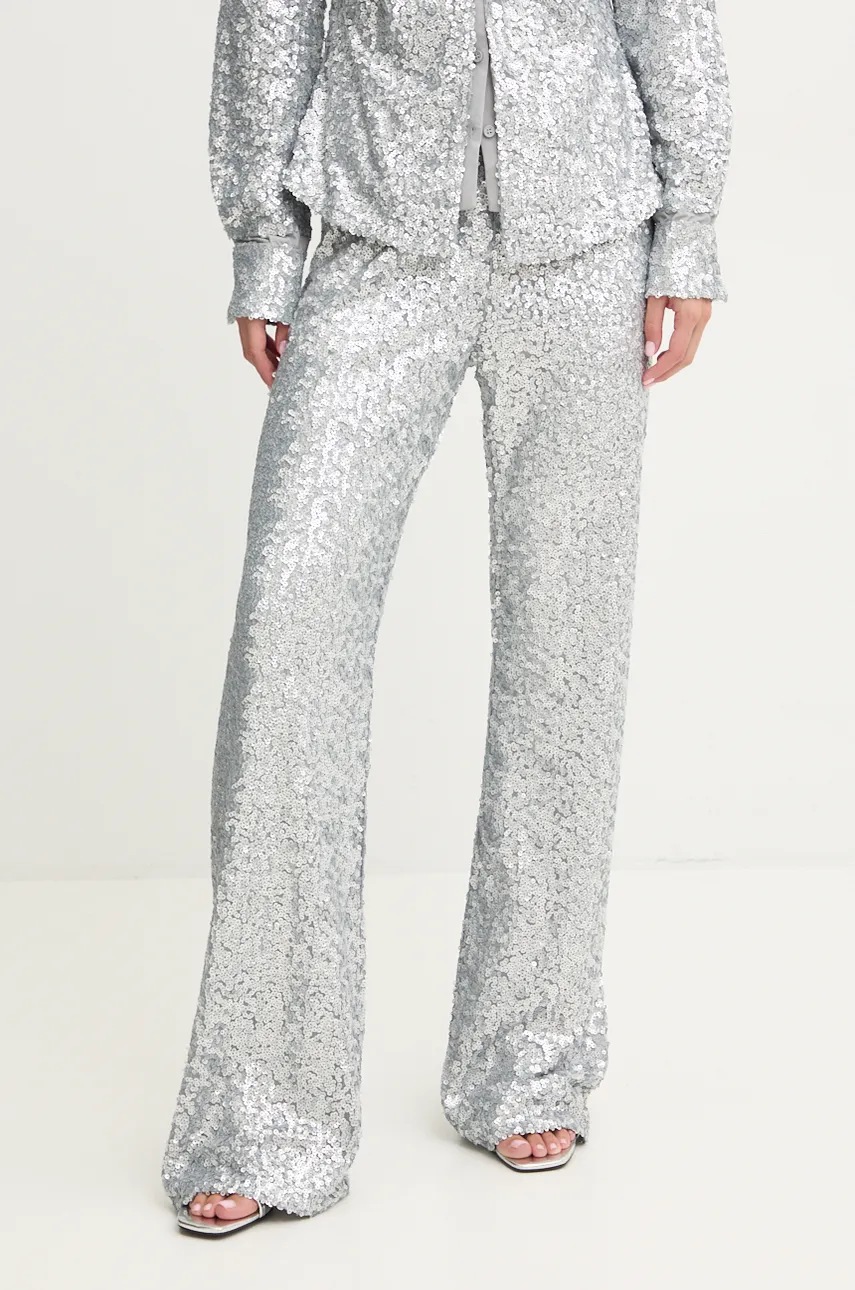 Παντελόνι Stine Goya χρώμα: ασημί, P004-2260 φωτογραφία