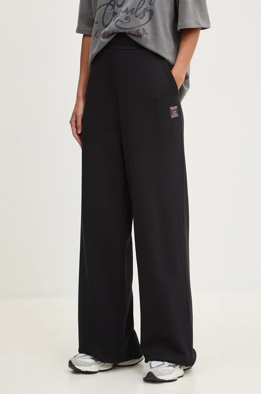 HUGO pantaloni de trening din bumbac culoarea negru, neted, 50528471