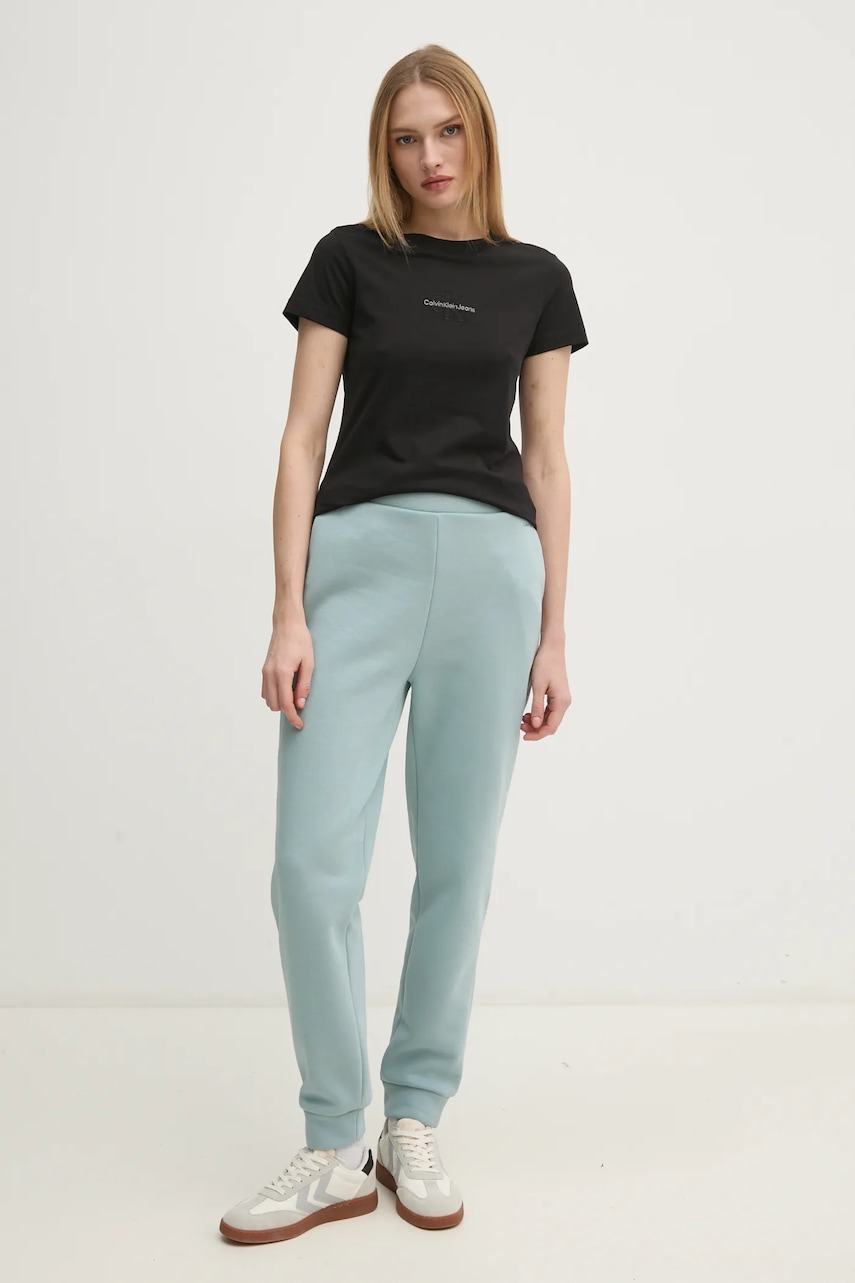 Спортивные штаны Calvin Klein цвет чёрный однотонные K20K208330 Спортивные штаны Calvin Klein цвет чёрный однотонные K20K208330