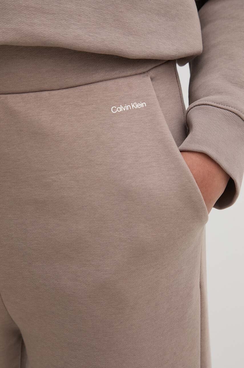 Спортивні штани Calvin Klein колір бежевий однотонні K20K208330 