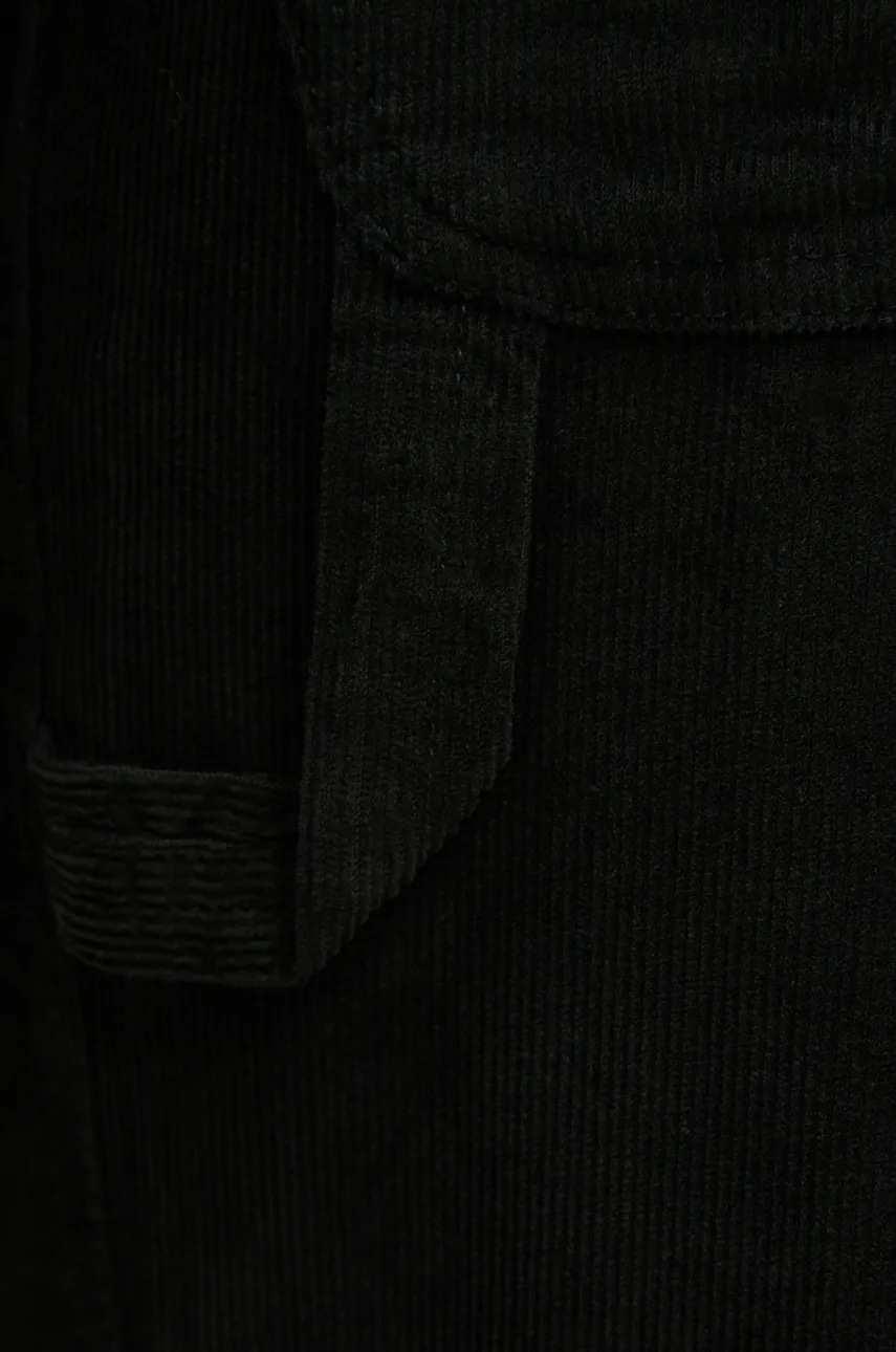 Вельветові штани Dickies CORDUROY CARPENTER колір чорний прямі висока посадка DK0A863Z 
