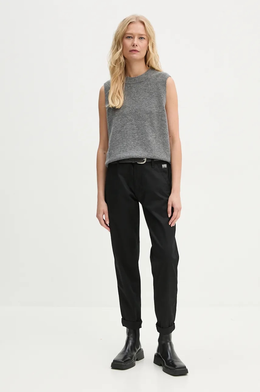 Брюки G-Star женские цвет чёрный chinos средняя посадка D25257-C105 Брюки G-Star женские цвет чёрный chinos средняя посадка D25257-C105