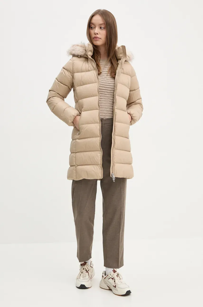 Брюки Tommy Hilfiger женские цвет коричневый прямые высокая посадка WW0WW42951 Брюки Tommy Hilfiger женские цвет коричневый прямые высокая посадка WW0WW42951