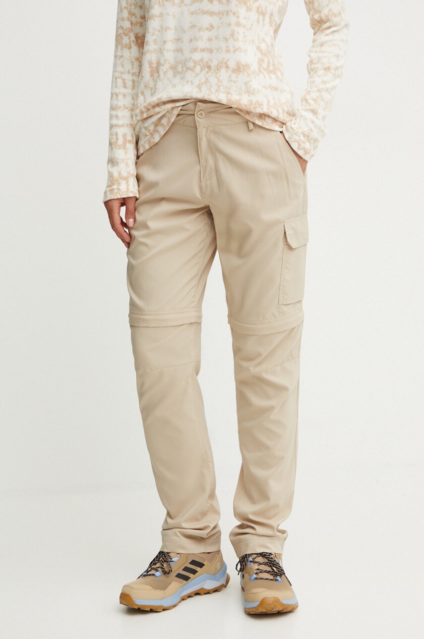 Columbia pantaloni de exterior Silver Ridge Utility culoarea bej, 2037614