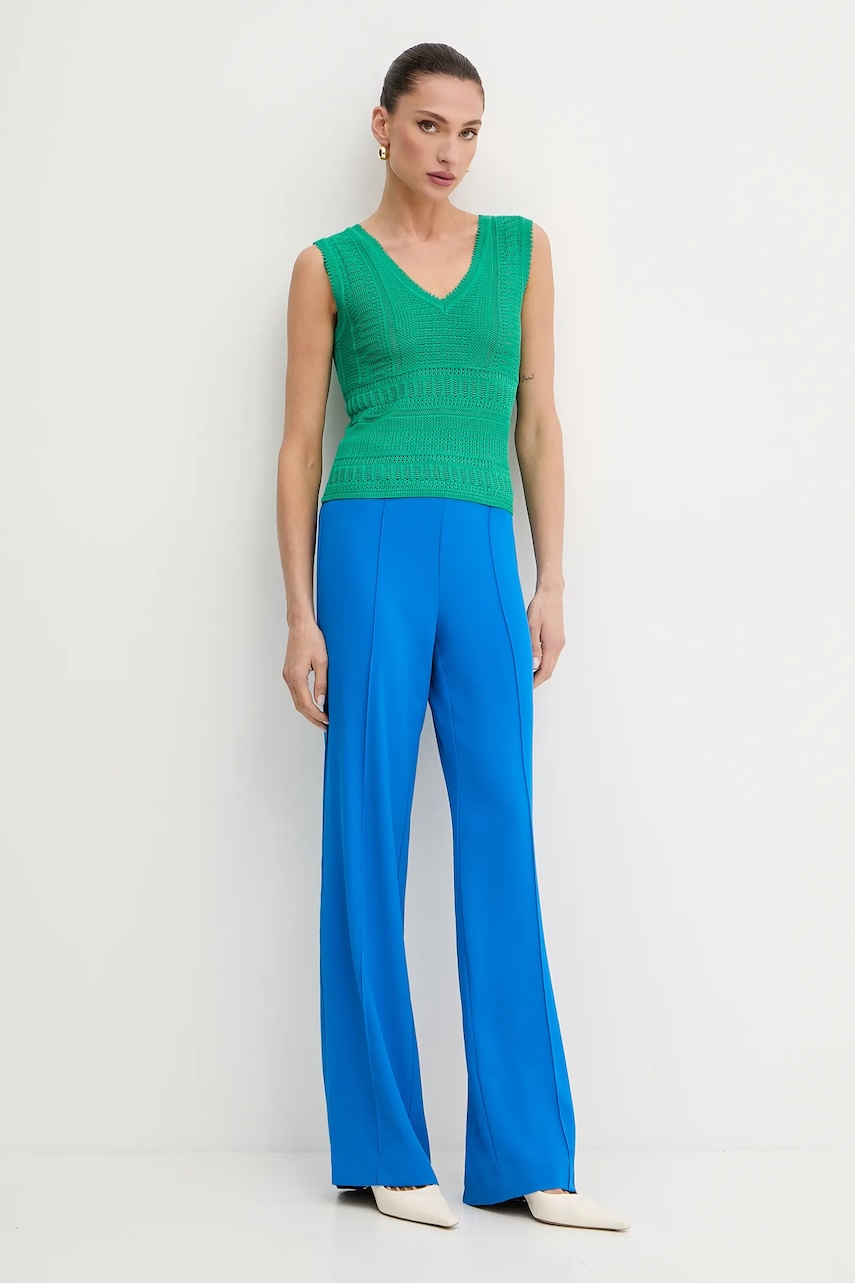 Брюки Morgan PBARY цвет красный прямые высокая посадка PBARY Брюки Morgan PBARY цвет красный прямые высокая посадка PBARY