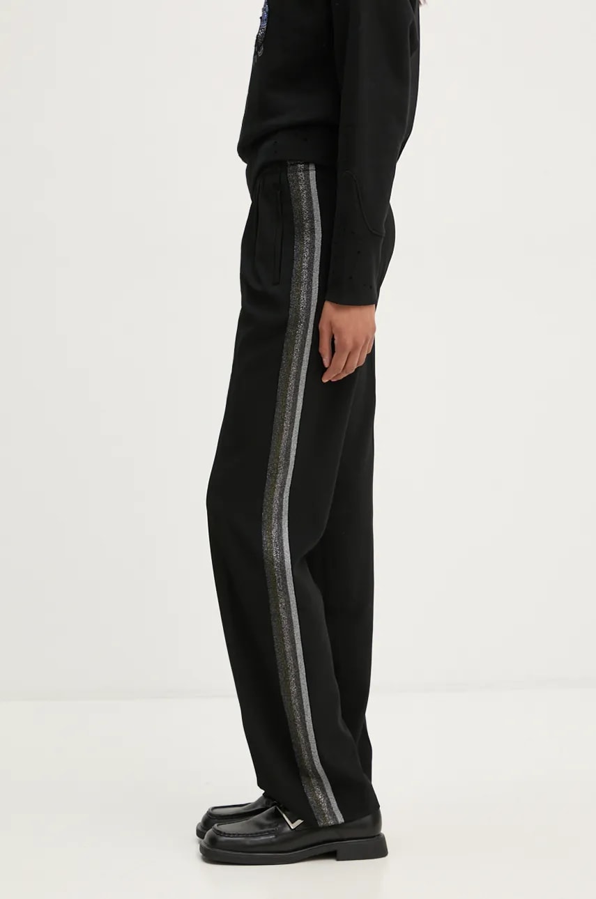 ZADIG&VOLTAIRE pantaloni femei, culoarea negru, drept, high waist, WWPA00784 ZADIG&VOLTAIRE pantaloni femei, culoarea negru, drept, high waist, WWPA00784