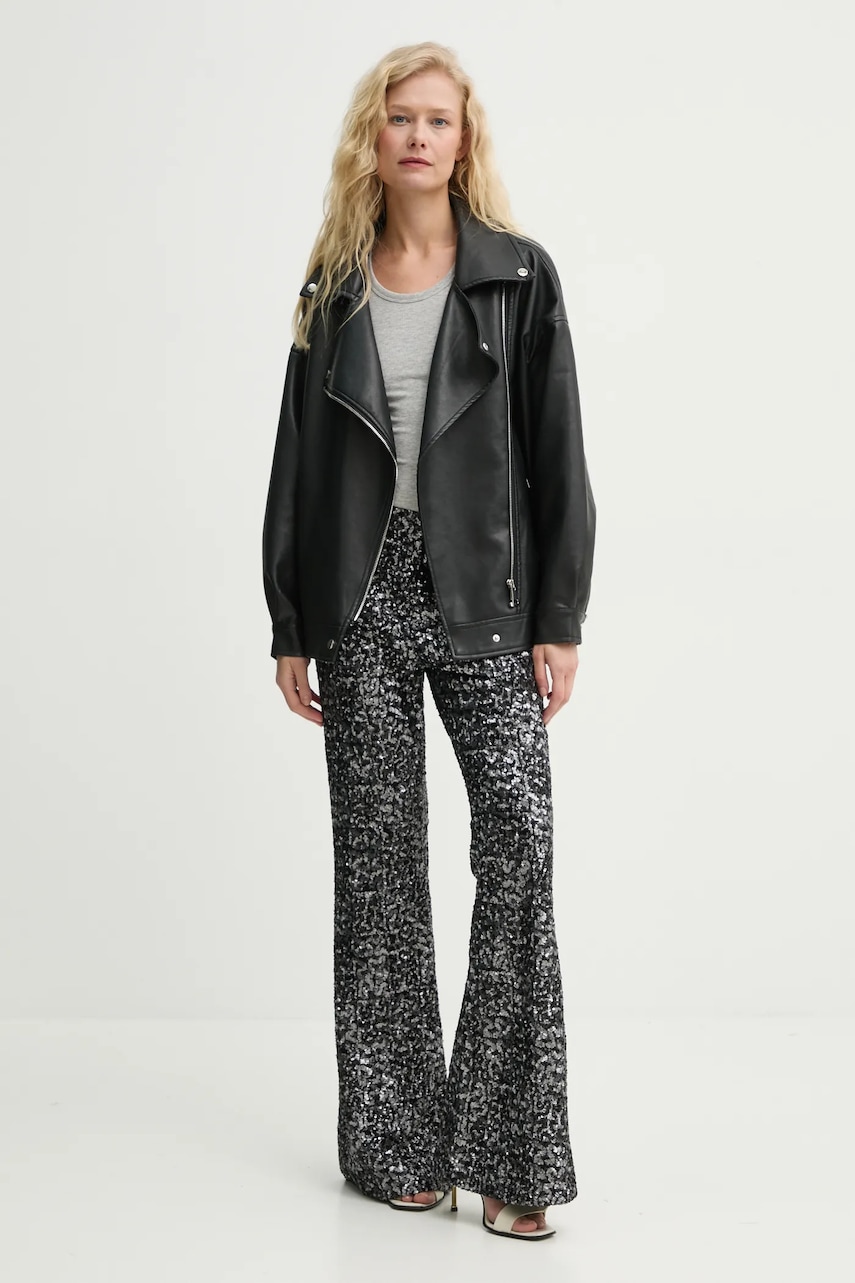 Брюки ZADIG&VOLTAIRE женские цвет чёрный клёш высокая посадка WWPA00808 Брюки ZADIG&VOLTAIRE женские цвет чёрный клёш высокая посадка WWPA00808