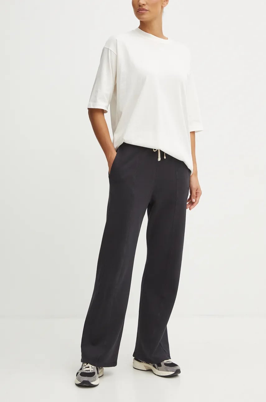 Champion pantaloni de trening culoarea negru, neted, 117638 Champion pantaloni de trening culoarea negru, neted, 117638