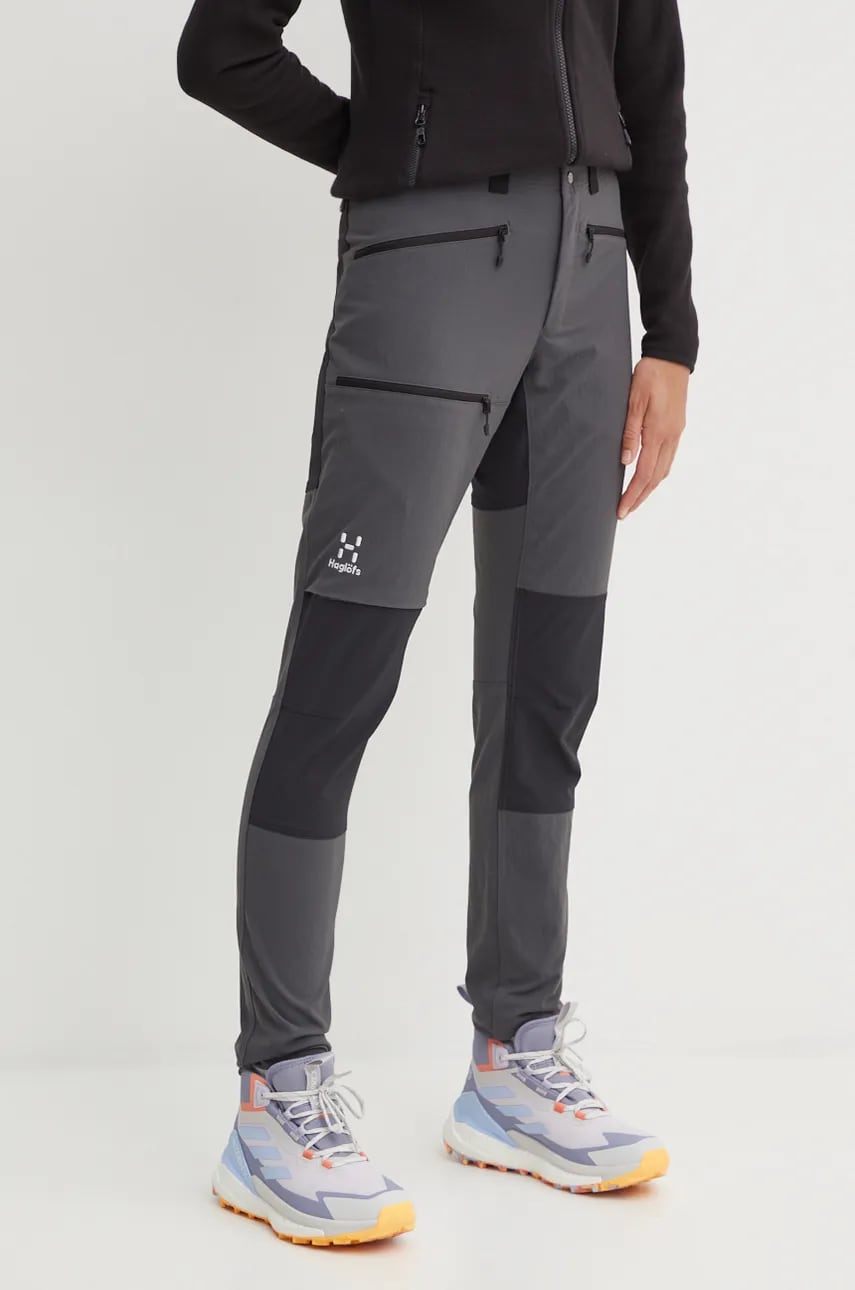 Haglöfs pantaloni de exterior Mid Slim culoarea gri, 607252 Haglöfs pantaloni de exterior Mid Slim culoarea gri, 607252