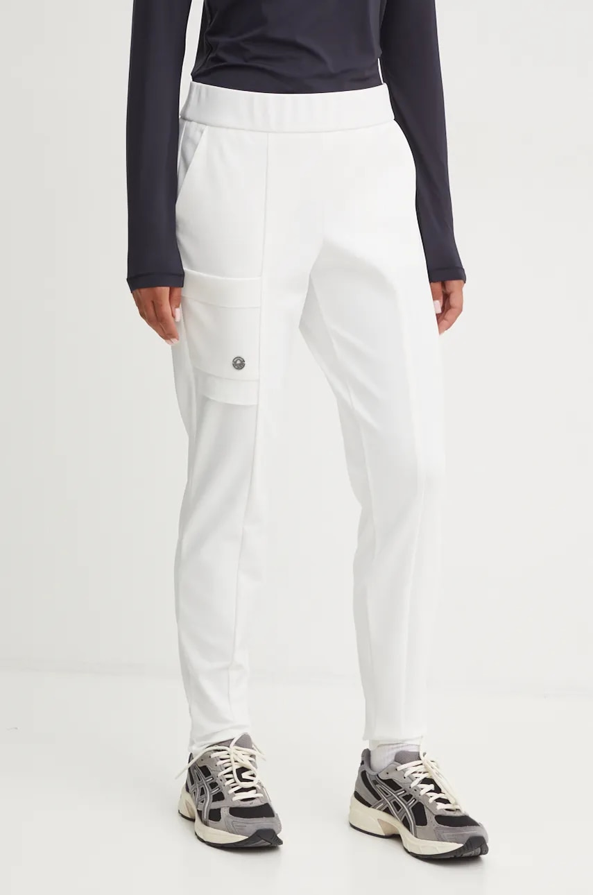 Sportalm pantaloni femei, culoarea bej, mulata, high waist, 1816518074 Sportalm pantaloni femei, culoarea bej, mulata, high waist, 1816518074