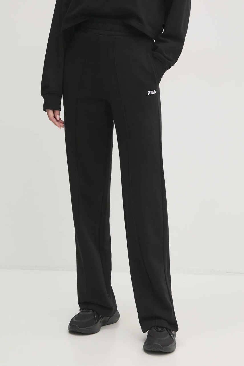 Fila pantaloni de trening Lauka culoarea negru, neted, FAW0910