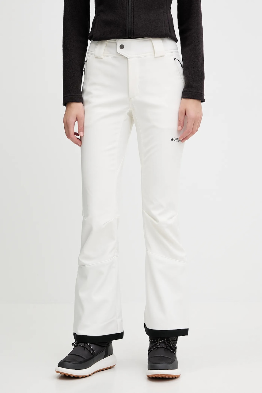 Columbia pantaloni Roffee Ridge culoarea alb, 2085811