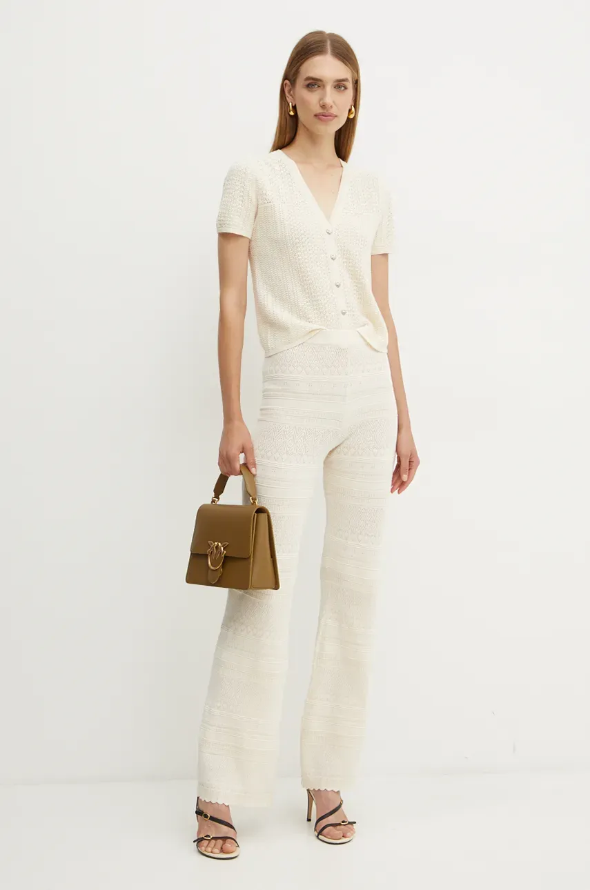 Спортивные штаны Morgan PALMA цвет бежевый однотонные PALMA Спортивные штаны Morgan PALMA цвет бежевый однотонные PALMA