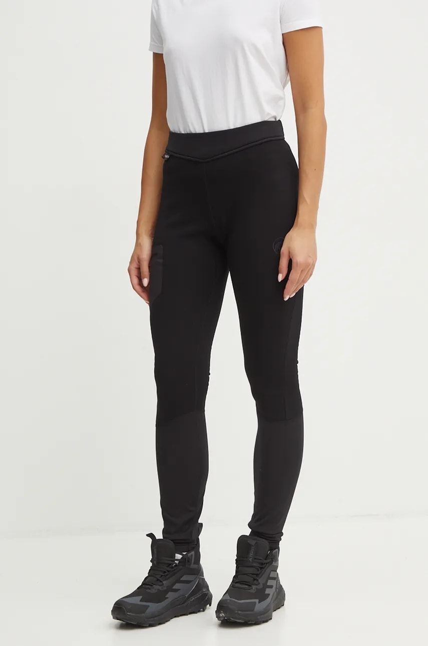 Mammut leggins sport Aconcagua femei, culoarea negru, cu imprimeu, 1022.00224 Mammut leggins sport Aconcagua femei, culoarea negru, cu imprimeu, 1022.00224
