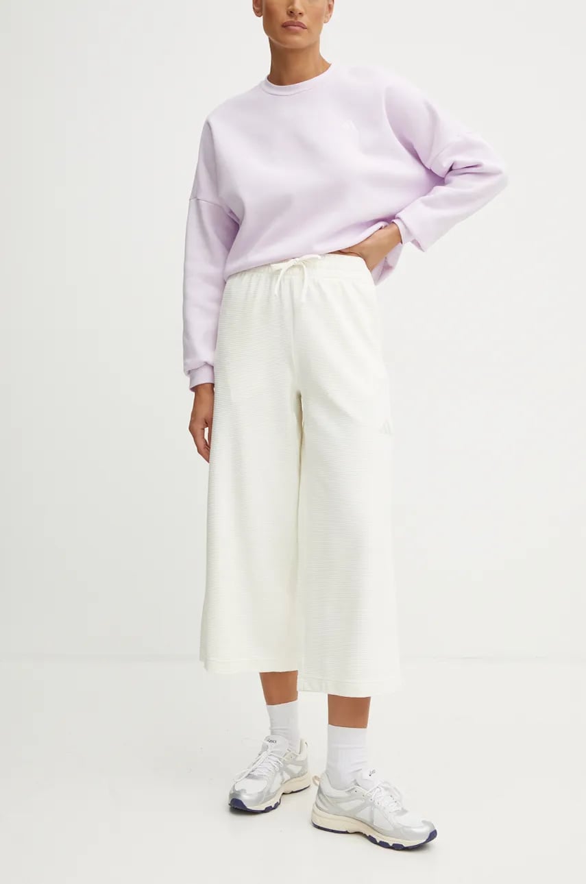adidas pantaloni de trening All SZN culoarea bej, neted, IY6825 adidas pantaloni de trening All SZN culoarea bej, neted, IY6825