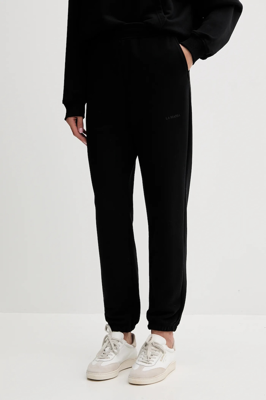 La Mania pantaloni de trening LYN culoarea gri, uni, LYN