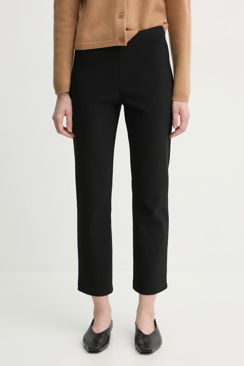 By Malene Birger pantaloni VILEA. femei, culoarea negru, mulata, high waist, Q70354003Z By Malene Birger pantaloni VILEA. femei, culoarea negru, mulata, high waist, Q70354003Z