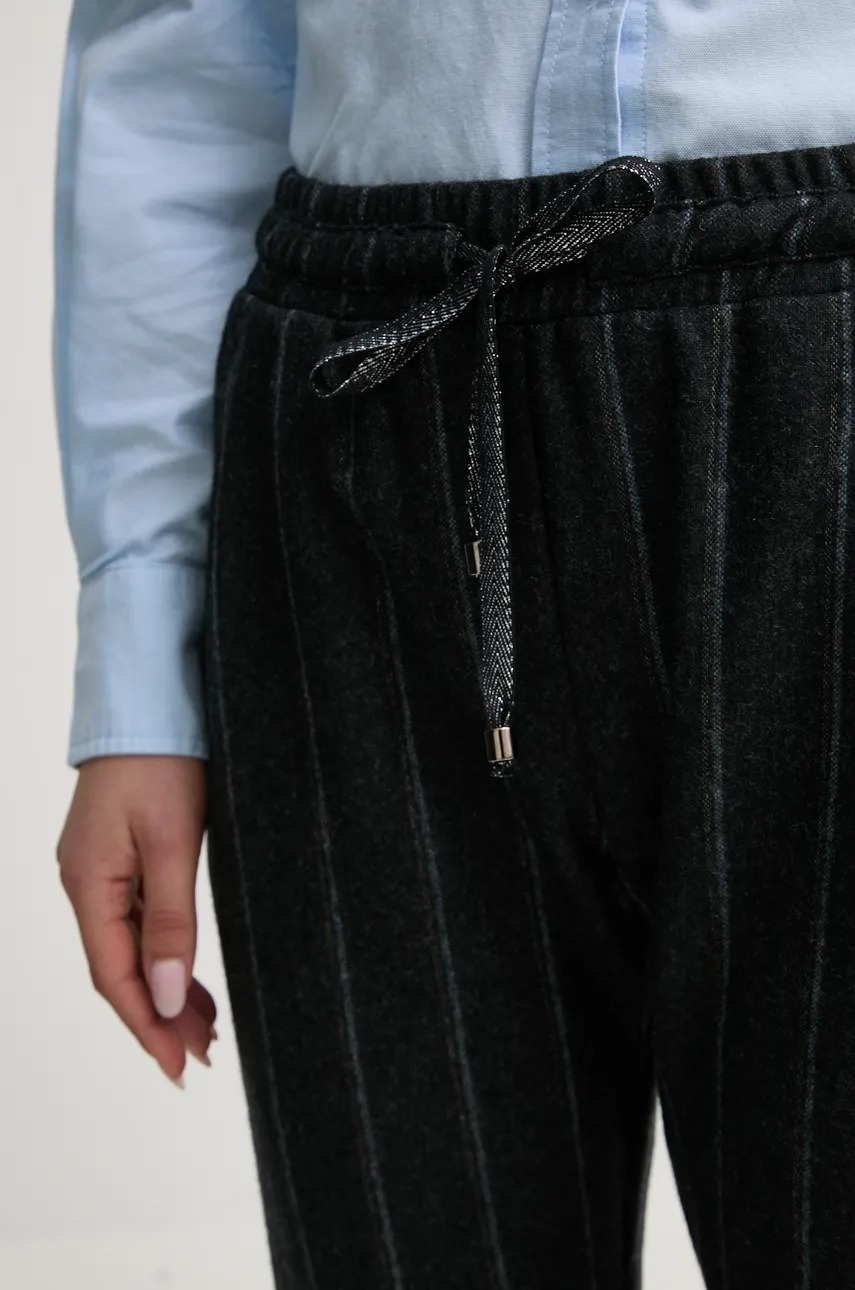 Μάλλινο παντελόνι La Petite Française PFPOLI χρώμα: γκρι, PFPOLI φωτογραφία