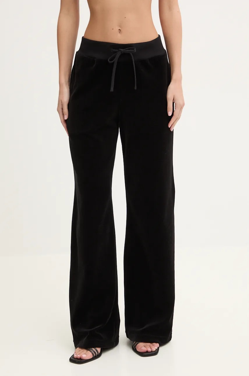 

Кадифен спортен панталон Miss Sixty в черно с апликация 6L4PJ4450000, Черен