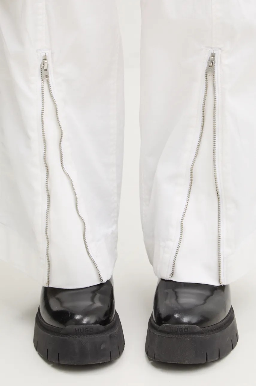 Παντελόνι Abercrombie & Fitch χρώμα: μπεζ, KI156-4433 φωτογραφία