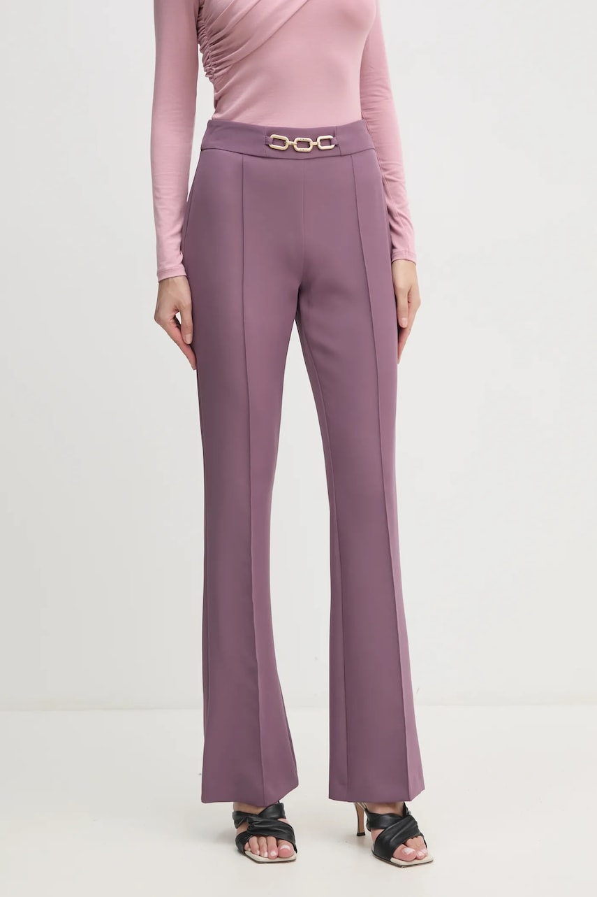 Artigli pantaloni femei, culoarea roz, evazati, high waist, ACPA000038 Artigli pantaloni femei, culoarea roz, evazati, high waist, ACPA000038