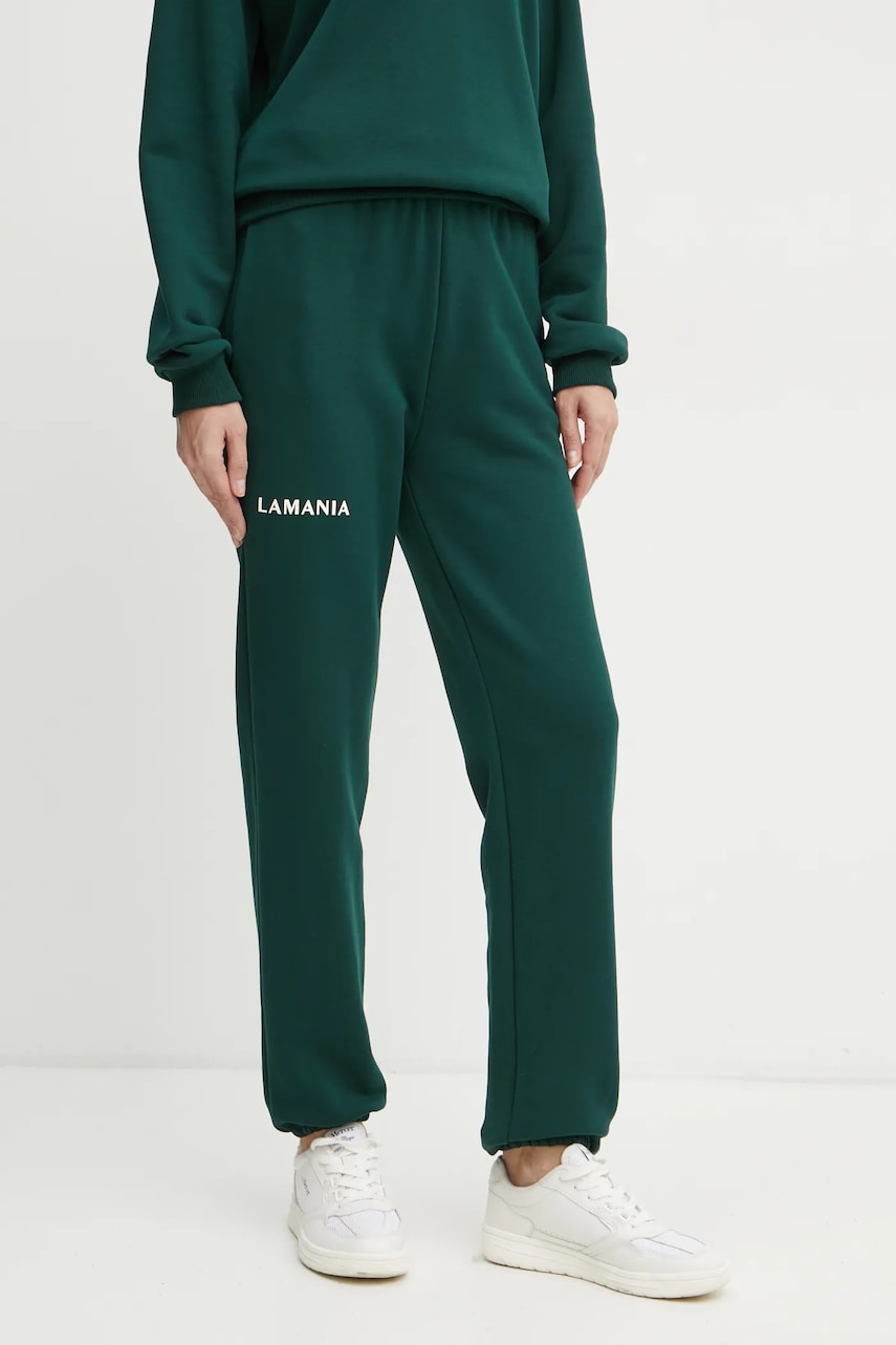 La Mania pantaloni de trening SOUL.3 culoarea verde, cu imprimeu, SOUL.3 La Mania pantaloni de trening SOUL.3 culoarea verde, cu imprimeu, SOUL.3