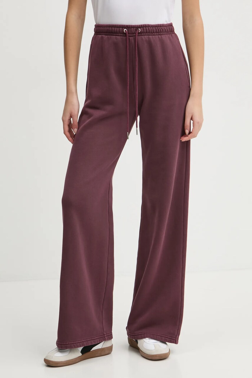 Abercrombie & Fitch pantaloni de trening culoarea violet, neted, KI147-4069