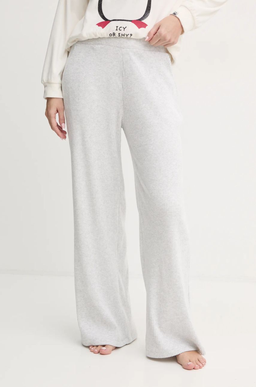 Abercrombie & Fitch pantaloni de lounge culoarea gri, melanj, KI147-4085