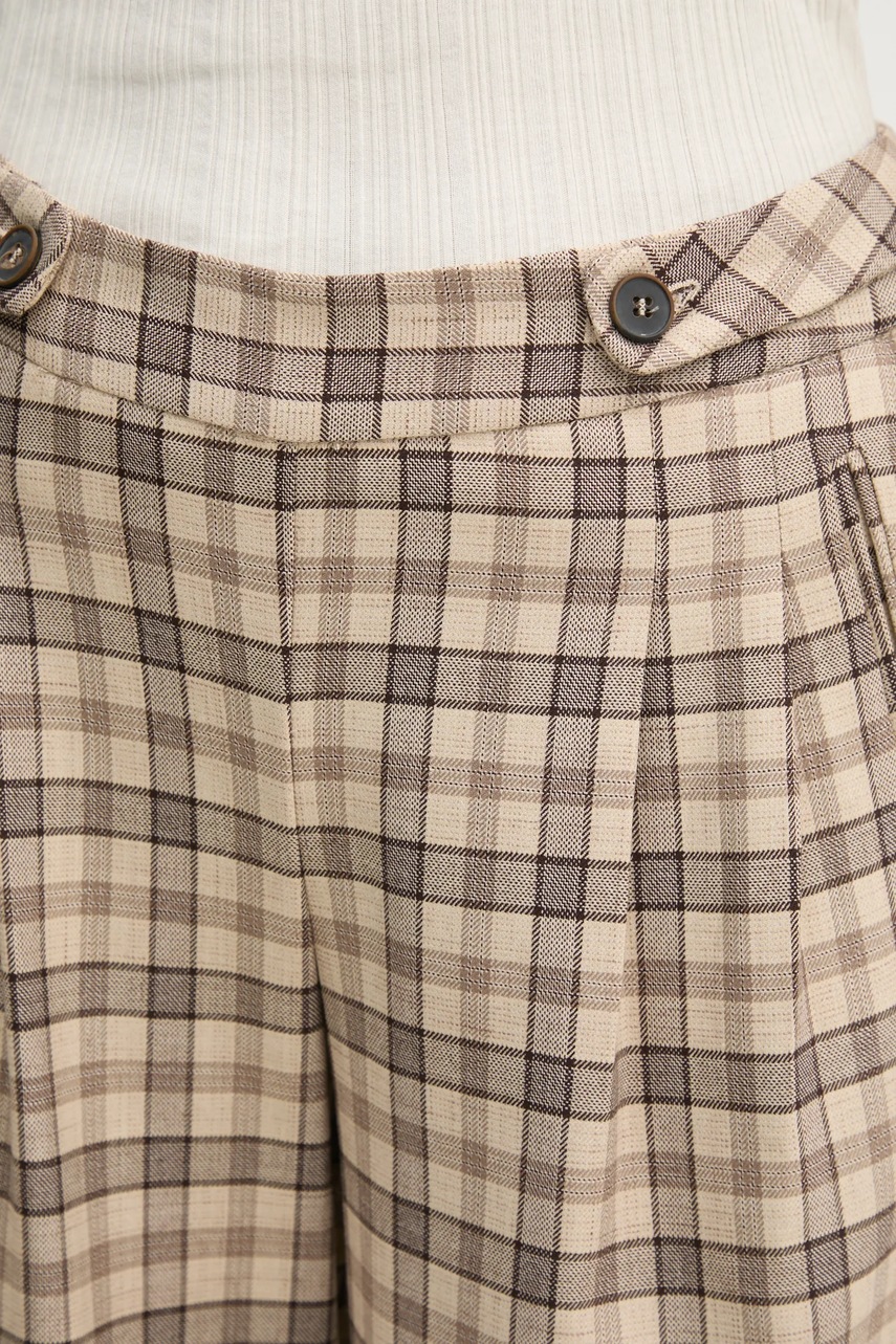 Παντελόνι Hoss Intropia χρώμα: μπεζ, 6548635 φωτογραφία