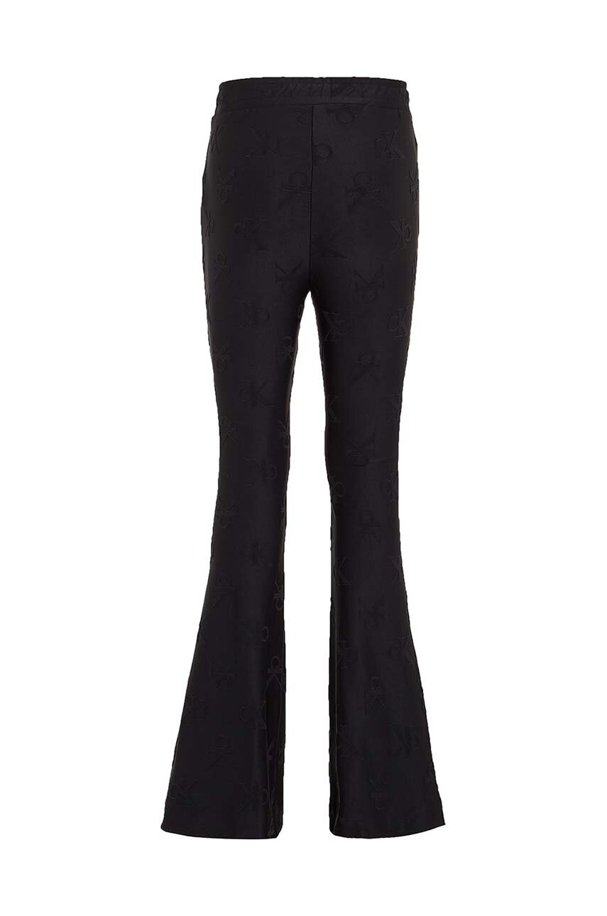 Calvin Klein Jeans gyerek nadrág JACQUARD FLARE fekete, sima, IG0IG02689 termék 2. képe