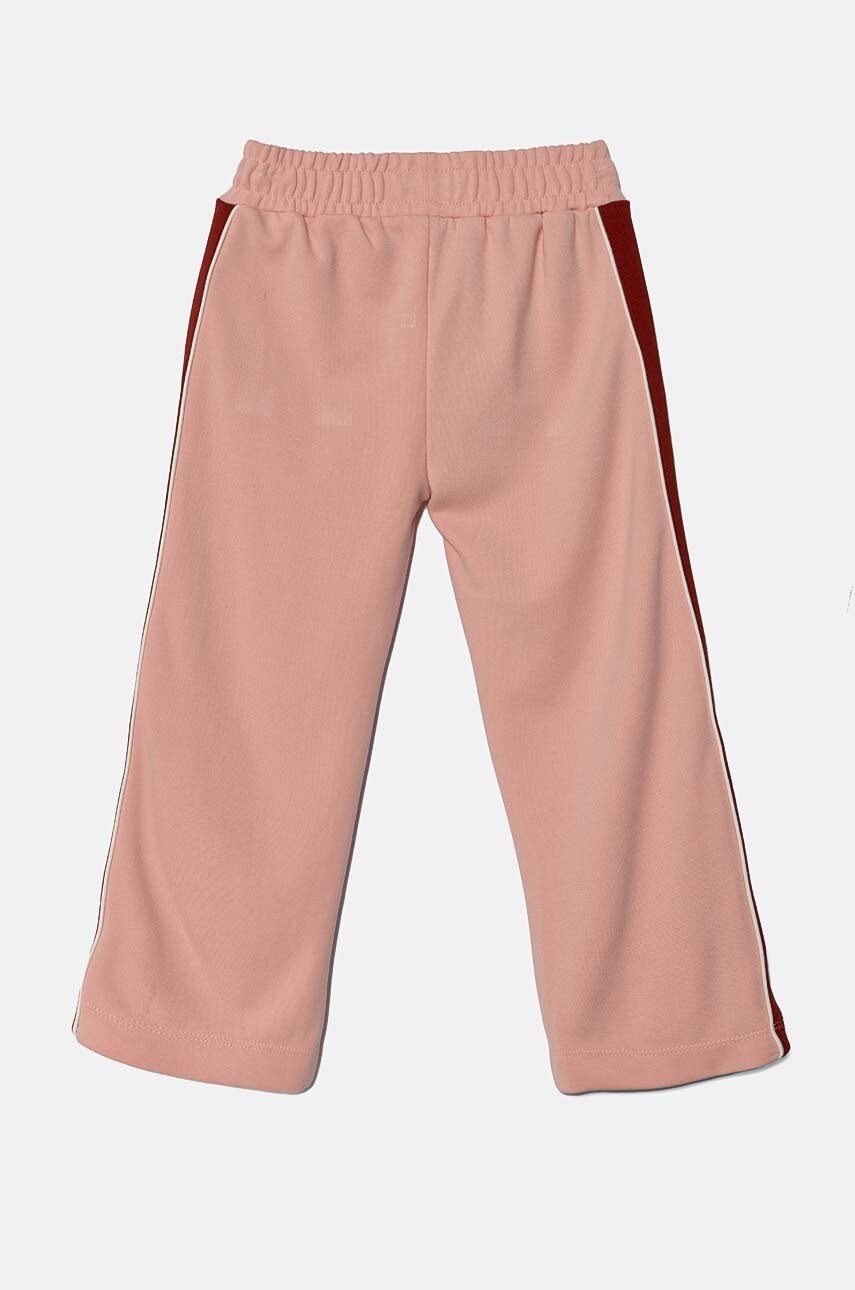 Детские спортивные штаны Tommy Hilfiger RWB TAPE цвет розовый с аппликацией KG0KG08109