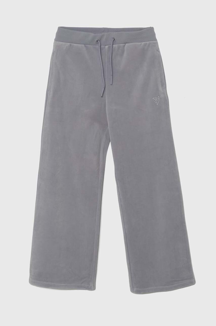 Levně Dětské tepláky Guess šedá barva, hladké, J4RQ16 KBXI2