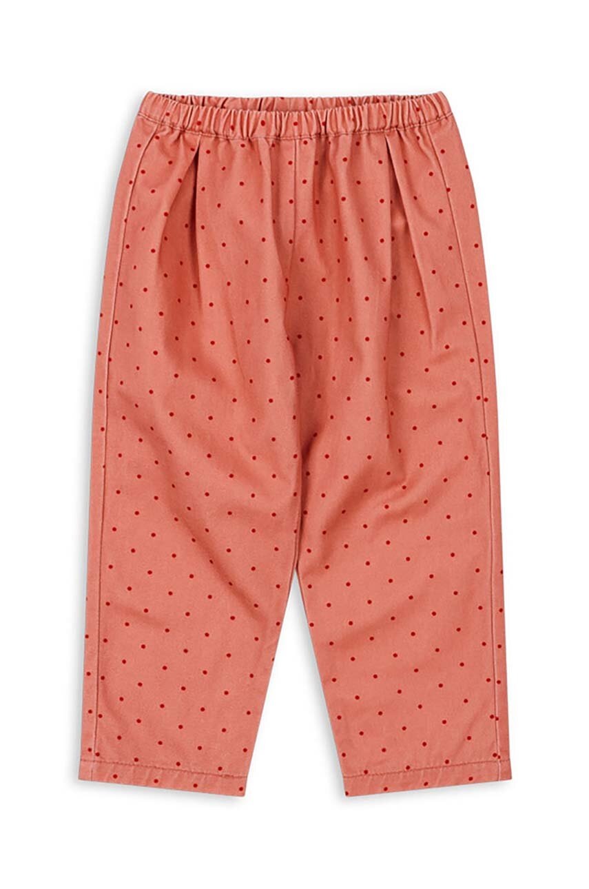 Konges Sløjd pantaloni NOLA PANTS GOTS culoarea roz, modelator, KS101636