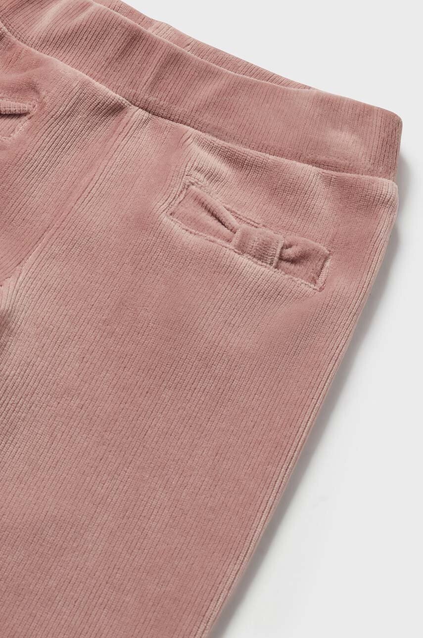Дитячі штани Mayoral колір рожевий однотонні 514 Дитячі штани Mayoral колір рожевий однотонні 514