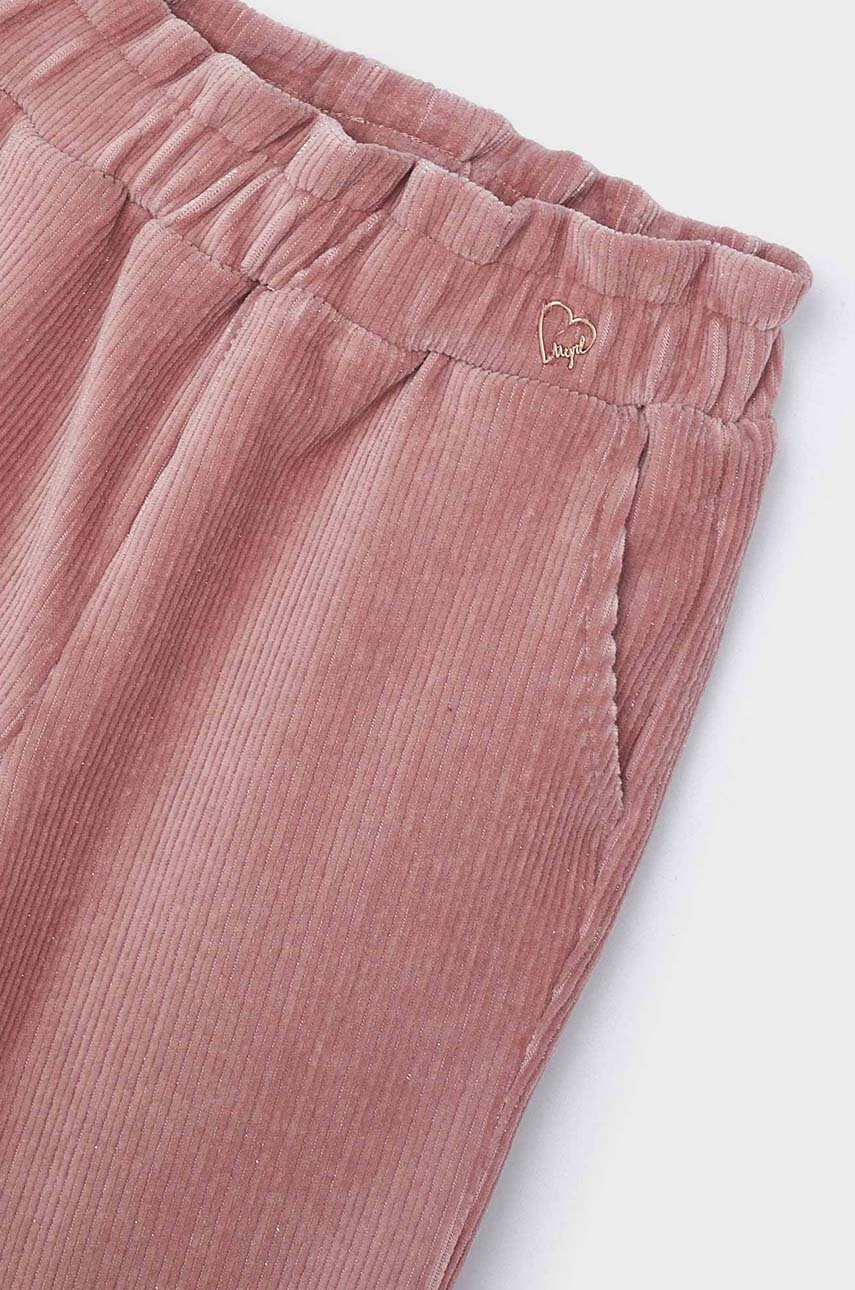 Детские вельветовые брюки Mayoral цвет розовый однотонные 4544 Детские вельветовые брюки Mayoral цвет розовый однотонные 4544