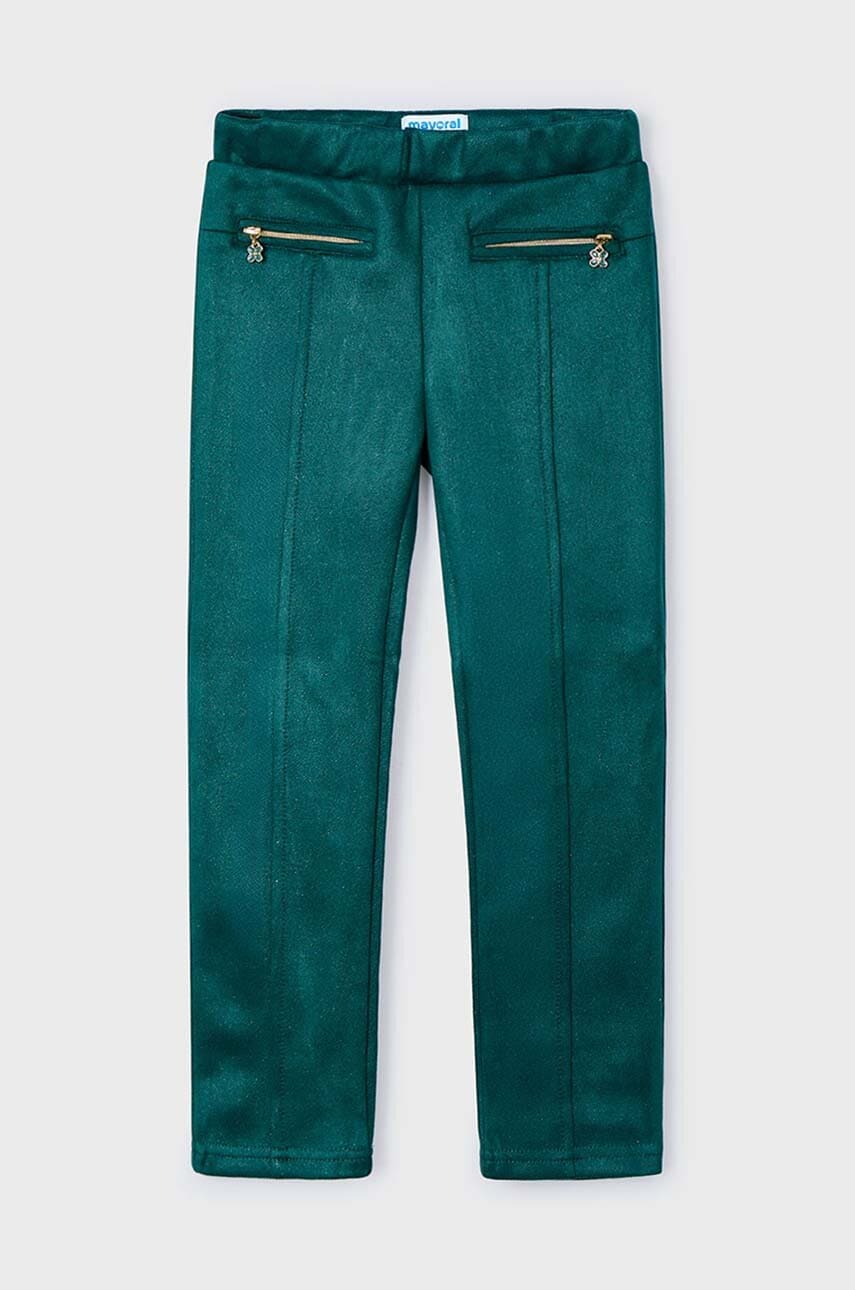 Mayoral pantaloni copii culoarea verde, neted, 4545 Mayoral pantaloni copii culoarea verde, neted, 4545
