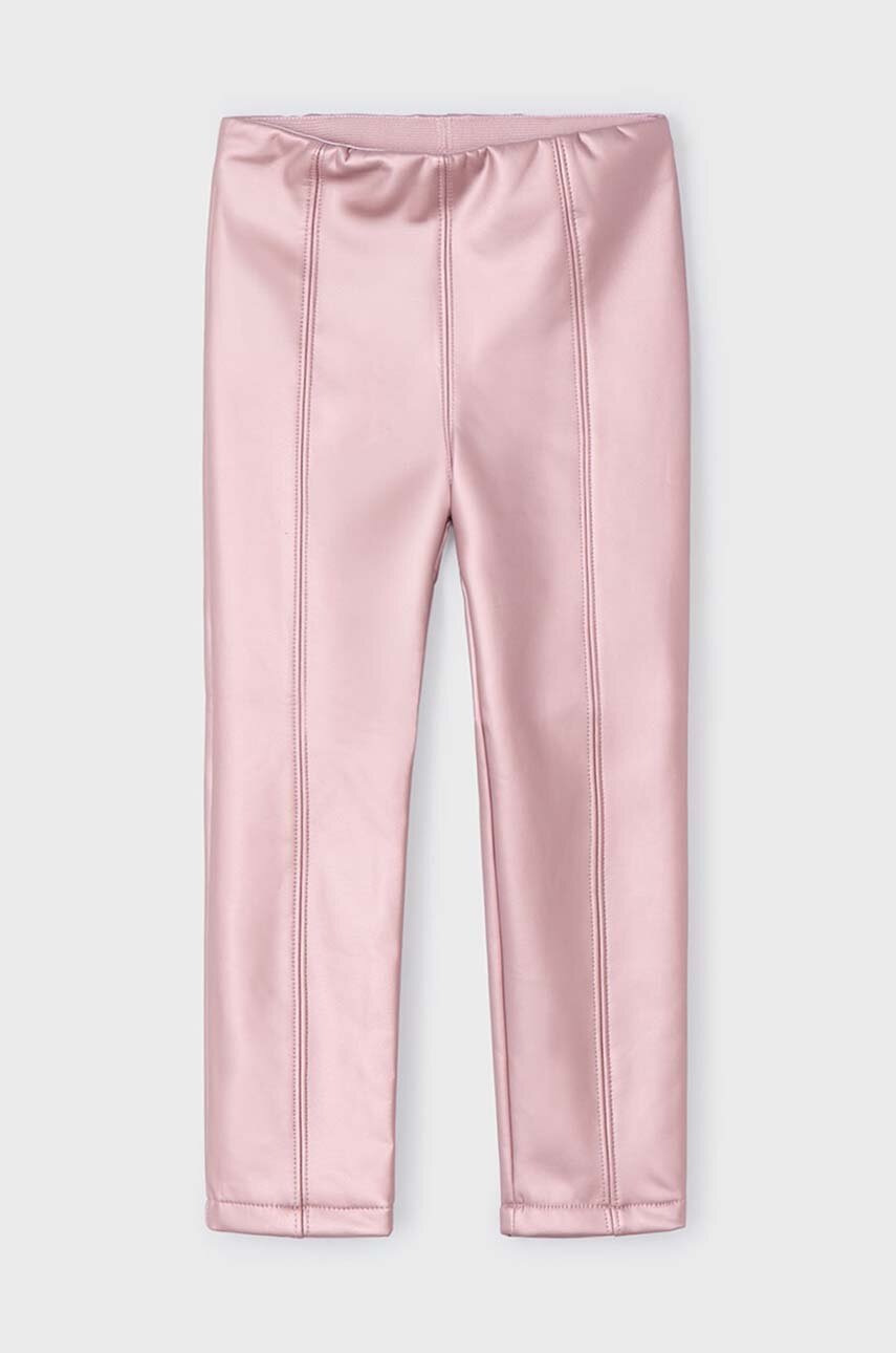 Mayoral pantaloni copii culoarea roz, neted, 4701