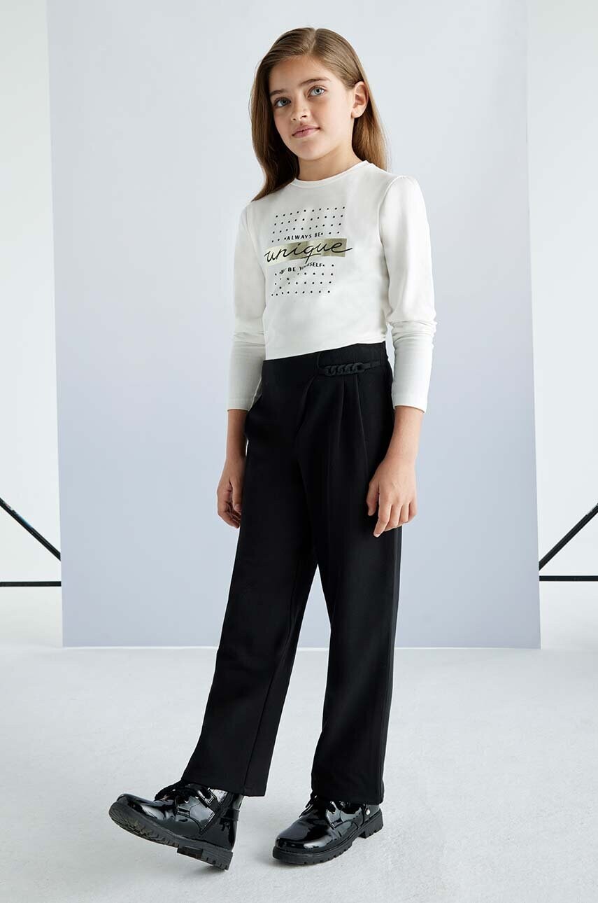Mayoral pantaloni copii culoarea albastru marin, neted, 7543 Mayoral pantaloni copii culoarea albastru marin, neted, 7543