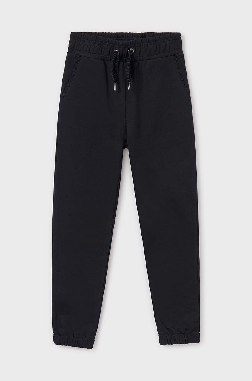 Mayoral pantaloni de trening pentru copii Dresowe jogger culoarea negru, neted, 7548
