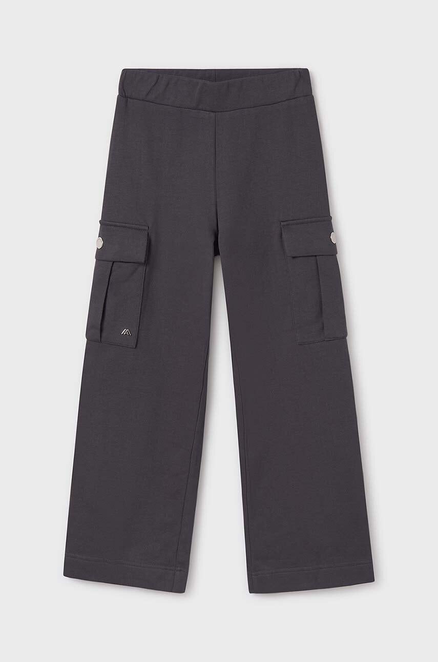 Mayoral pantaloni copii culoarea gri, neted, 7551