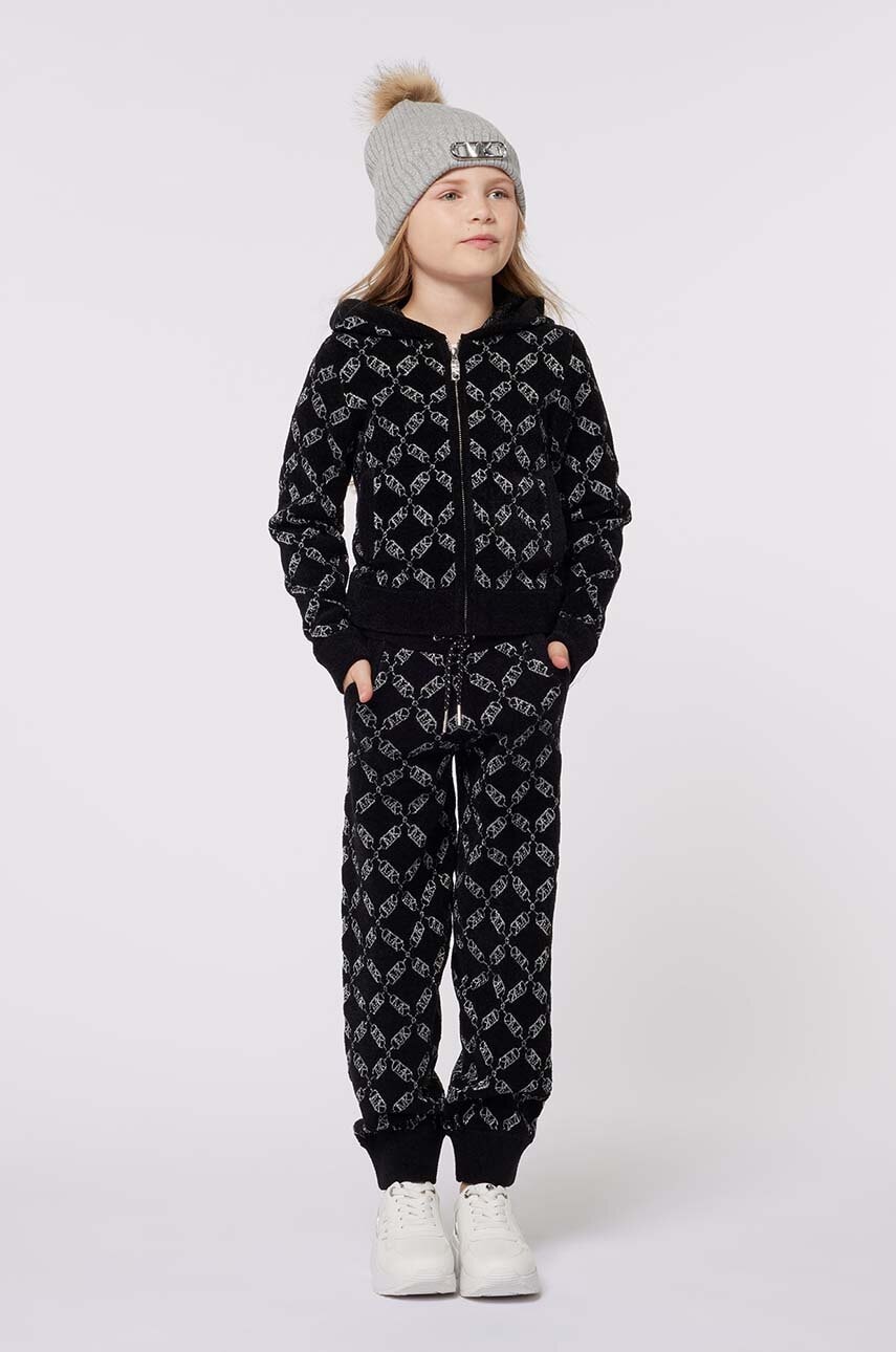 Michael Kors pantaloni de trening pentru copii culoarea negru, modelator, R30180 Michael Kors pantaloni de trening pentru copii culoarea negru, modelator, R30180