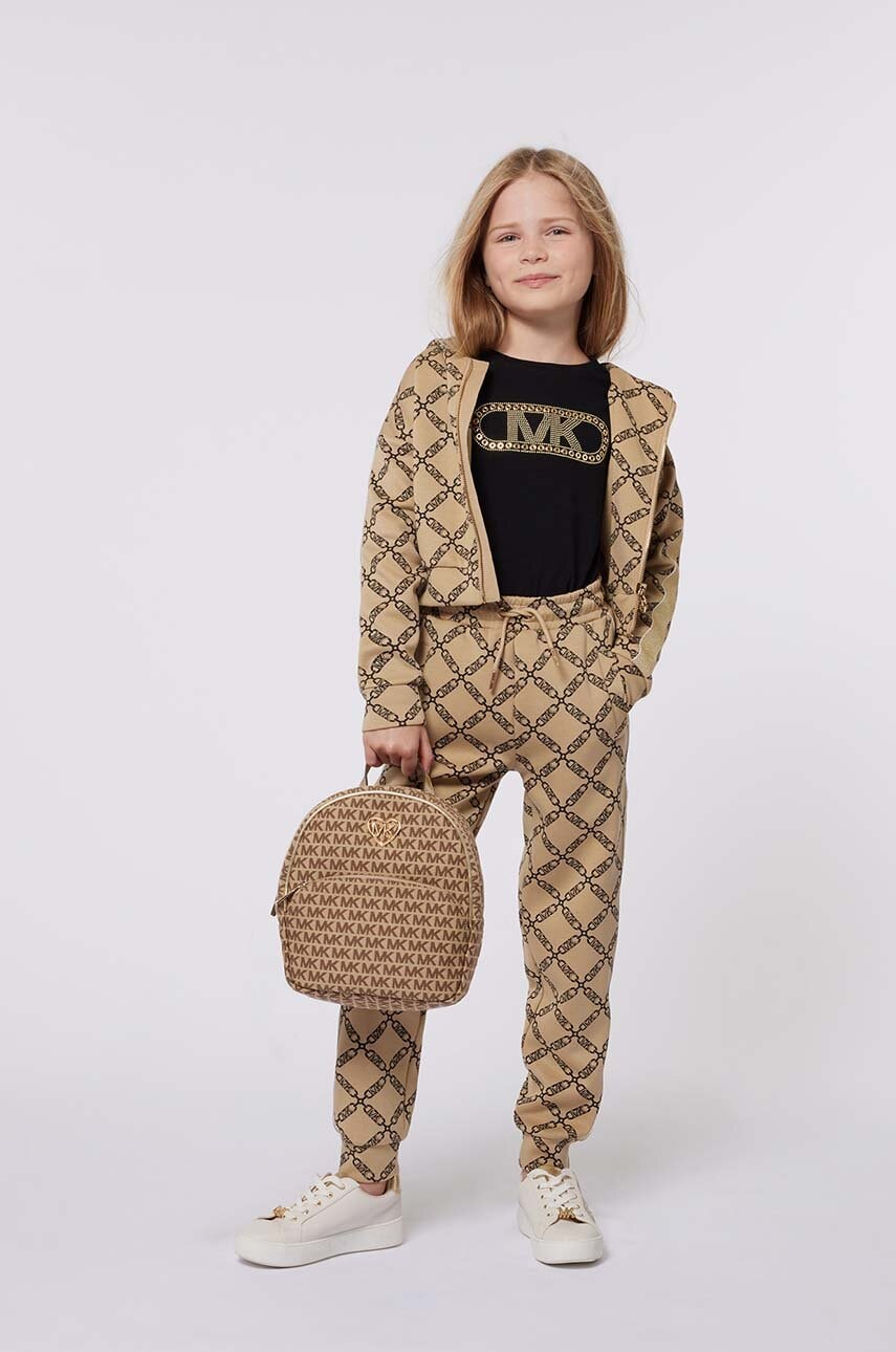 Michael Kors pantaloni de trening pentru copii culoarea bej, modelator, R30181 Michael Kors pantaloni de trening pentru copii culoarea bej, modelator, R30181