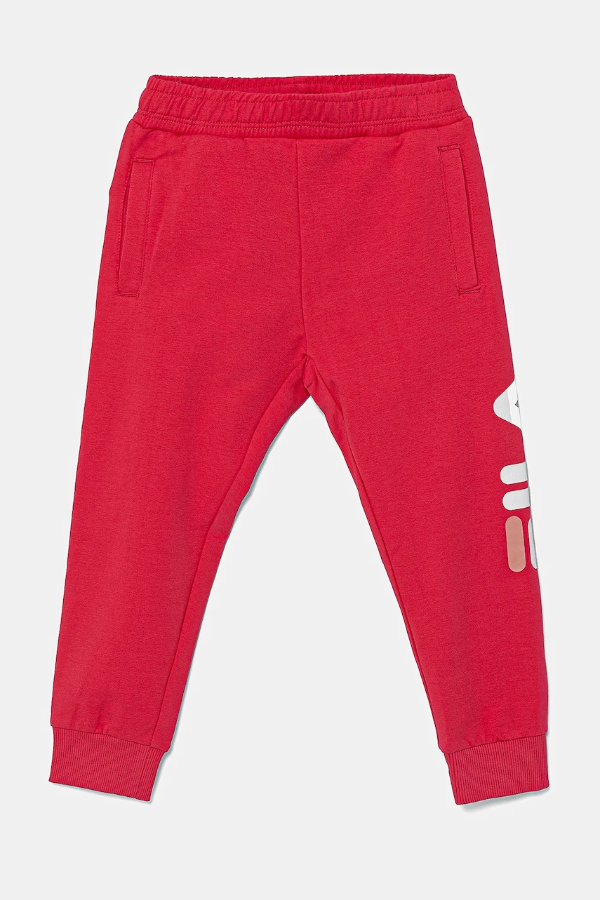 Fila pantaloni de trening pentru copii BALBOA culoarea roz, cu imprimeu, FAK0124