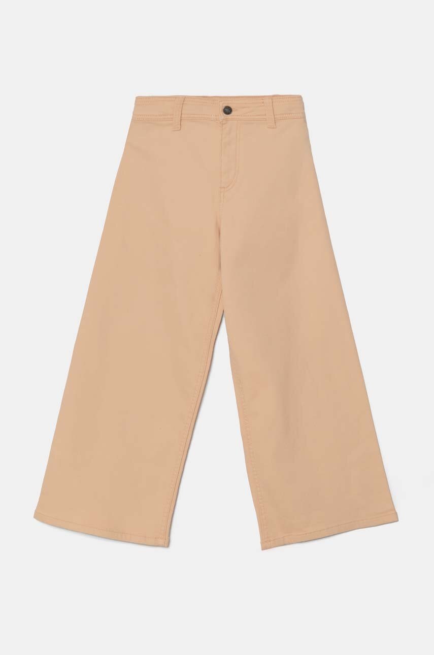 United Colors of Benetton pantaloni copii culoarea portocaliu, neted, 41HQCF03K