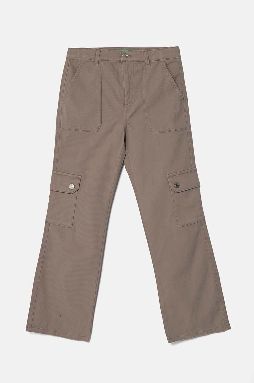 United Colors of Benetton pantaloni copii culoarea bej, neted, 46C0CE03D