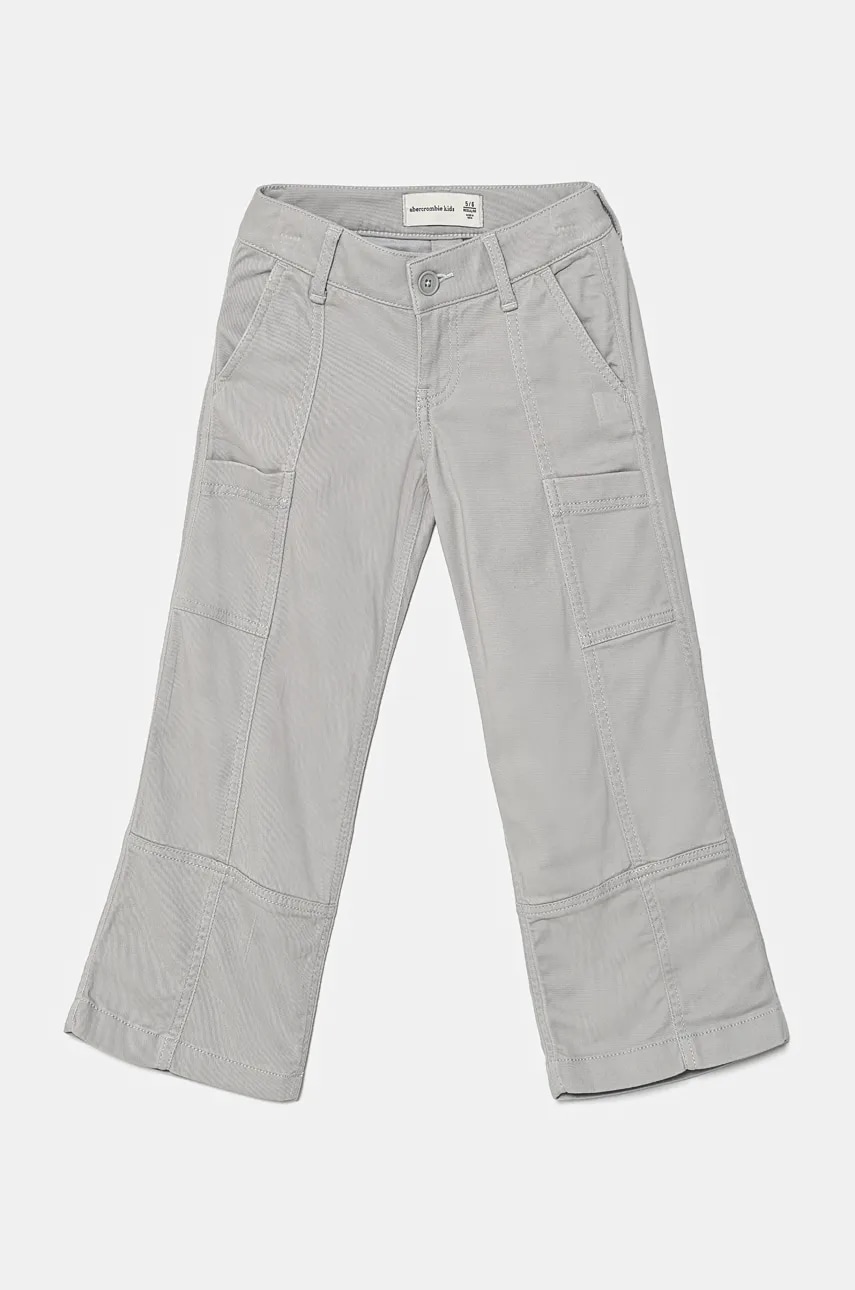 Abercrombie & Fitch pantaloni copii culoarea gri, neted, KI256-4072
